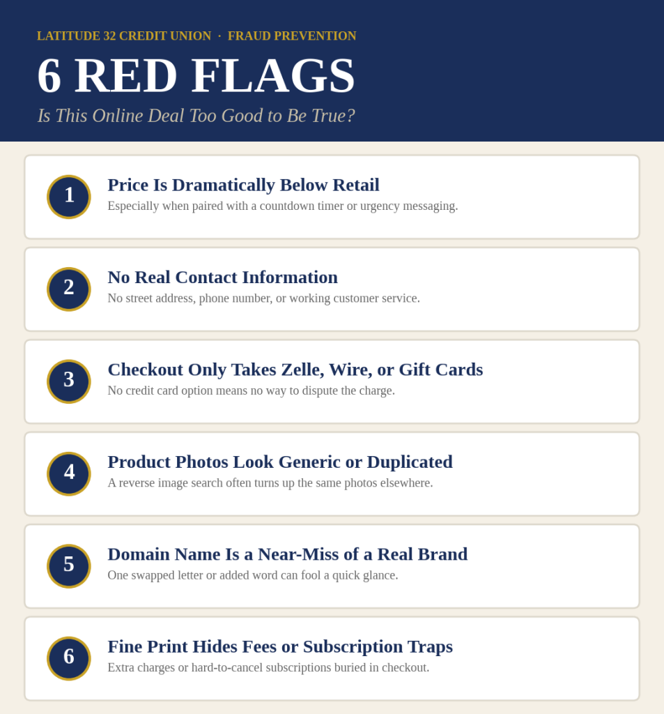 Red Flags for Online Deals